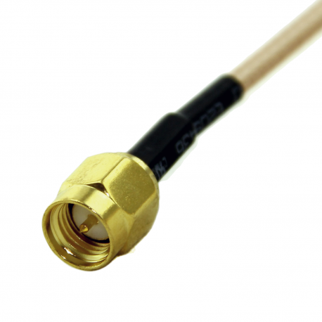 MCX to SMA cable connector close-up